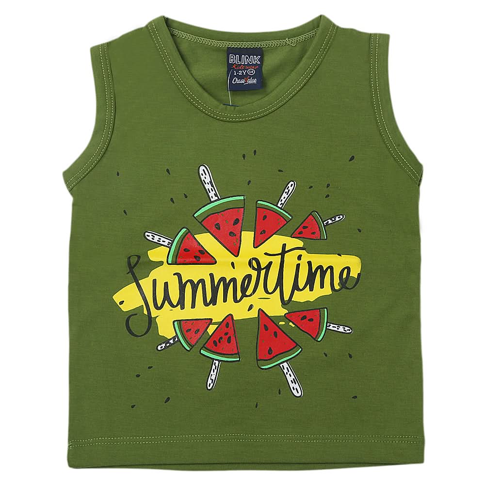 Girl's Sando T-Shirts - Olive Green, Kids, Girls T-Shirts, Chase Value, Chase Value