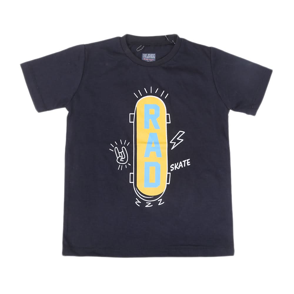 Boys Half Sleeves T-Shirt 3984 - Navy Blue, Kids, Boys T-Shirts, Chase Value, Chase Value