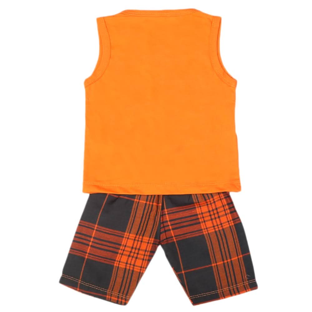 Boys 2 Pcs Suit Sando - Orange, Kids, Boys Sets And Suits, Chase Value, Chase Value