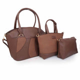 Women's Handbag (5203) 3 Pcs - Coffee, Women, Bags, Chase Value, Chase Value