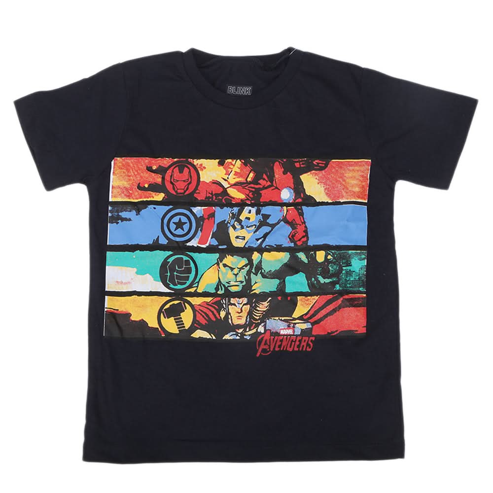 Boys Half Sleeves Jersey T-Shirt 4135 - Navy Blue, Kids, Boys T-Shirts, Chase Value, Chase Value