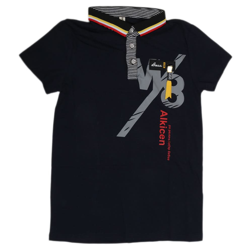 Boys Half Sleeves Polo T-Shirt - Navy Blue, Kids, Boys T-Shirts, Chase Value, Chase Value