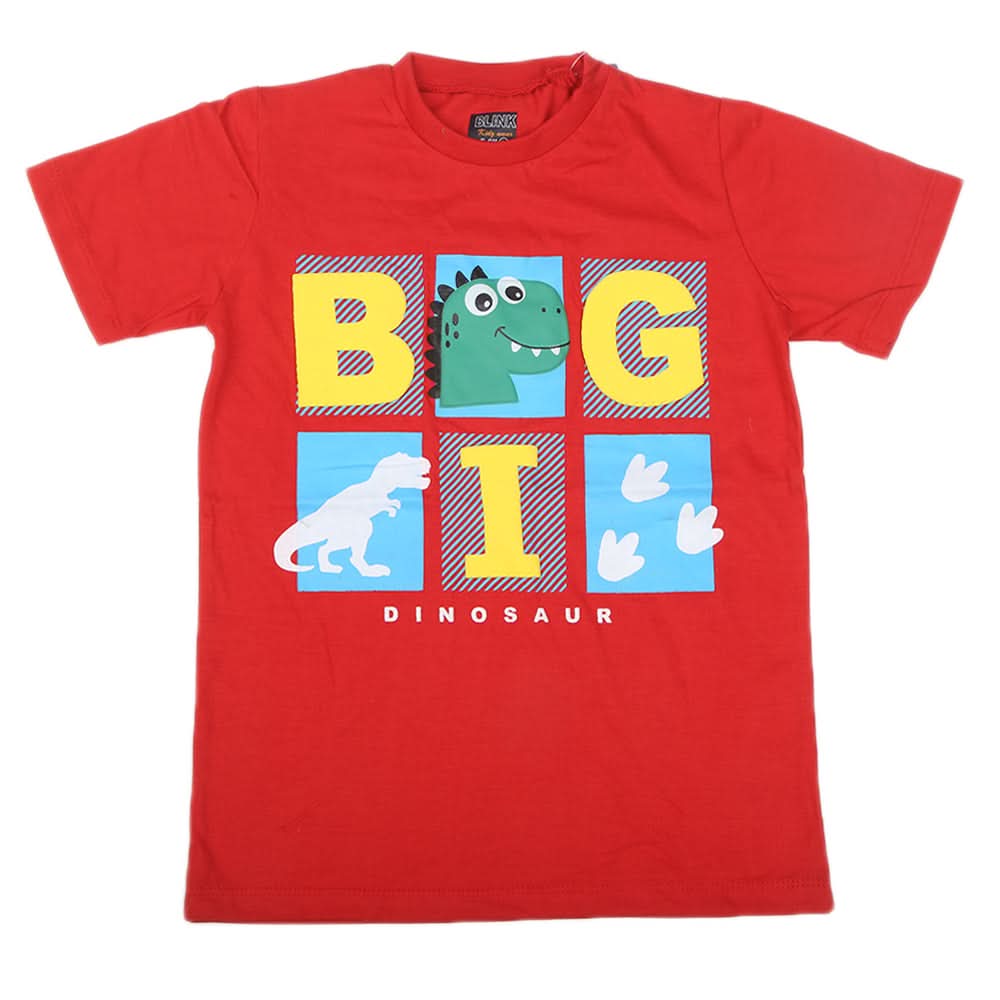 Boys Half Sleeves T-Shirt 3993 - Red, Kids, Boys T-Shirts, Chase Value, Chase Value
