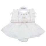 Newborn Half Sleeves Girls Romper - White, Kids, Newborn Girls Rompers, Chase Value, Chase Value