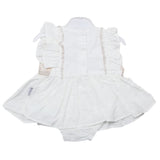 Newborn Half Sleeves Girls Romper - White, Kids, Newborn Girls Rompers, Chase Value, Chase Value
