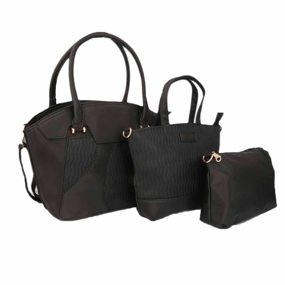 Women's Handbag (5203) 3 Pcs - Black, Women, Bags, Chase Value, Chase Value