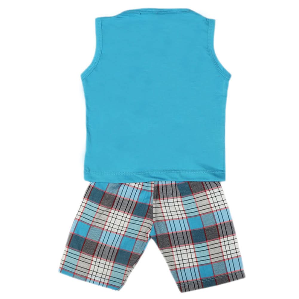Boys 2 Pcs Suit Sando - Blue, Kids, Boys Sets And Suits, Chase Value, Chase Value