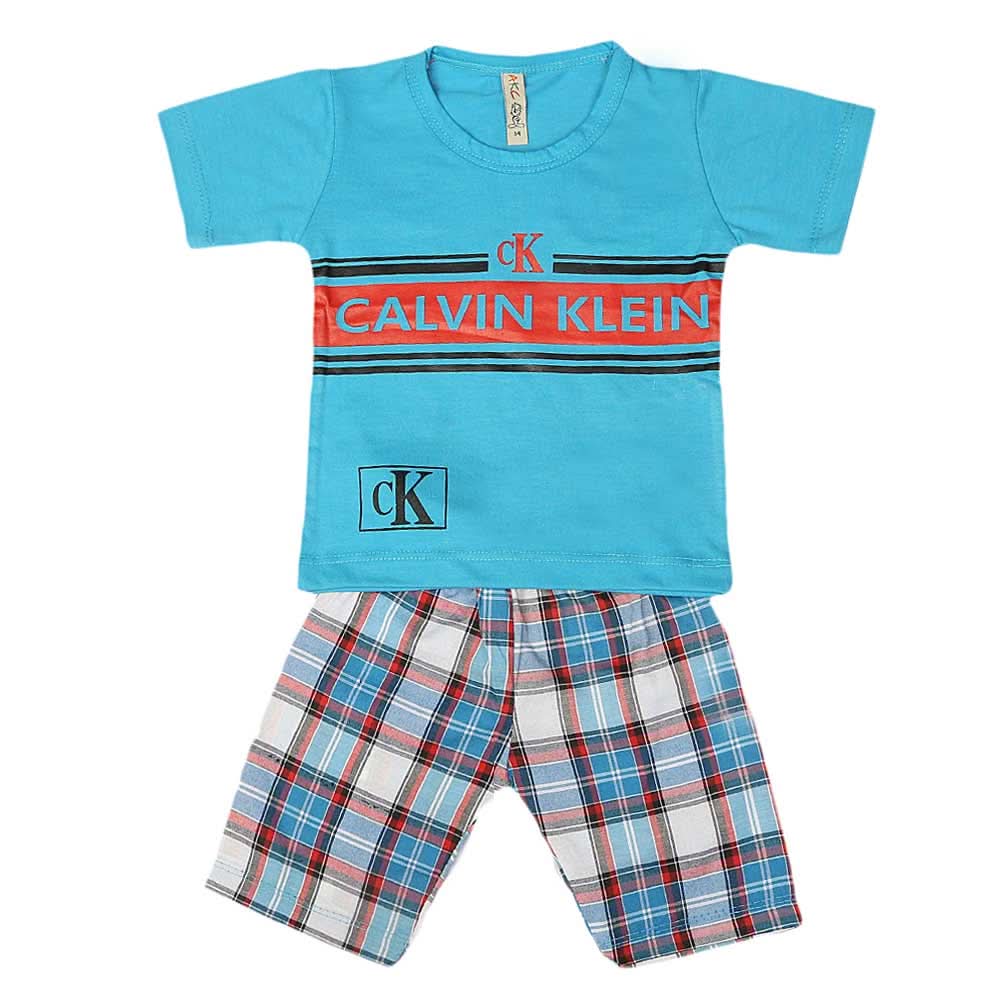 Boys 2 Pcs Suit Half Sleeves - Blue, Kids, Boys Sets And Suits, Chase Value, Chase Value