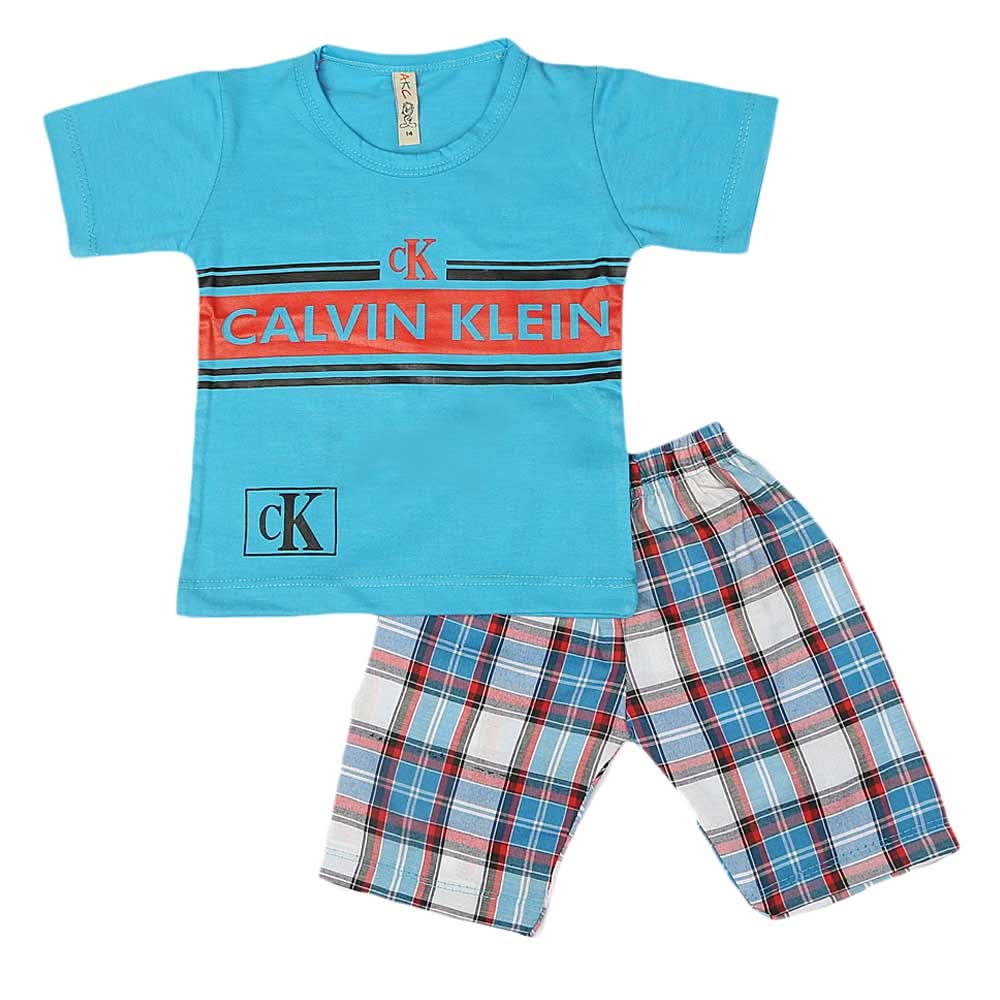 Boys 2 Pcs Suit Half Sleeves - Blue, Kids, Boys Sets And Suits, Chase Value, Chase Value
