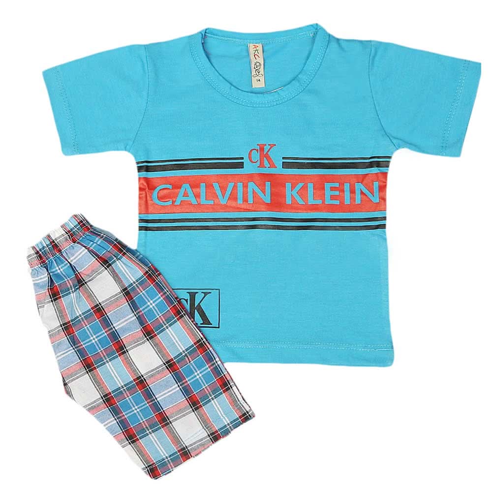 Boys 2 Pcs Suit Half Sleeves - Blue, Kids, Boys Sets And Suits, Chase Value, Chase Value