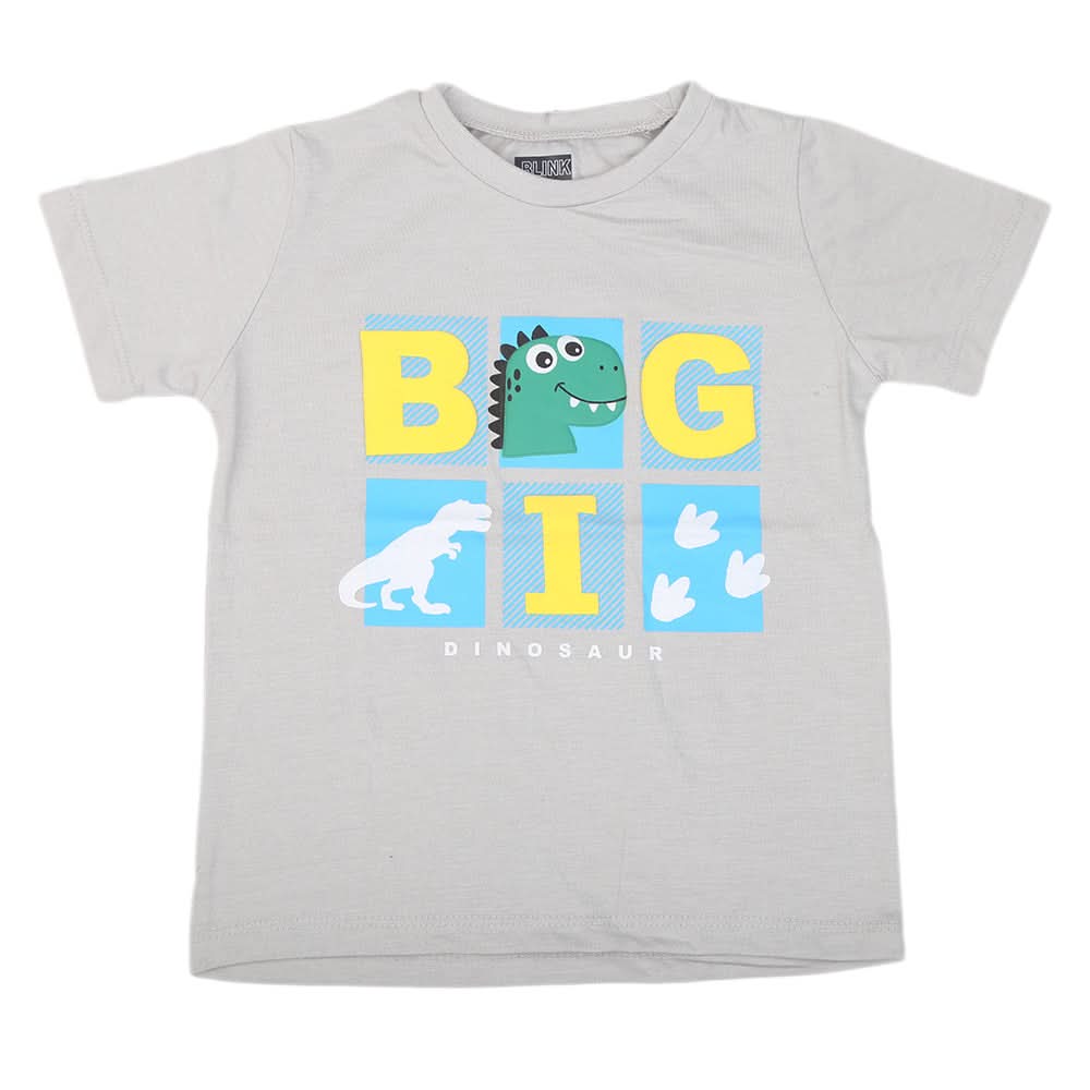 Boys Half Sleeves T-Shirt 3993 - Grey, Kids, Boys T-Shirts, Chase Value, Chase Value