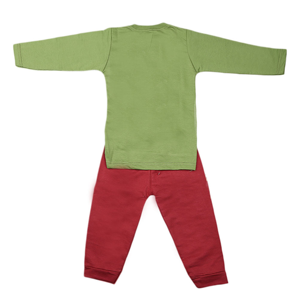 Boys Full Sleeves 2 Pcs Suit - Green, Kids, Boys Sets And Suits, Chase Value, Chase Value
