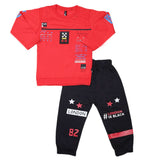 Boys Full Sleeves 2 Pcs Suit - Red, Kids, Boys Sets And Suits, Chase Value, Chase Value
