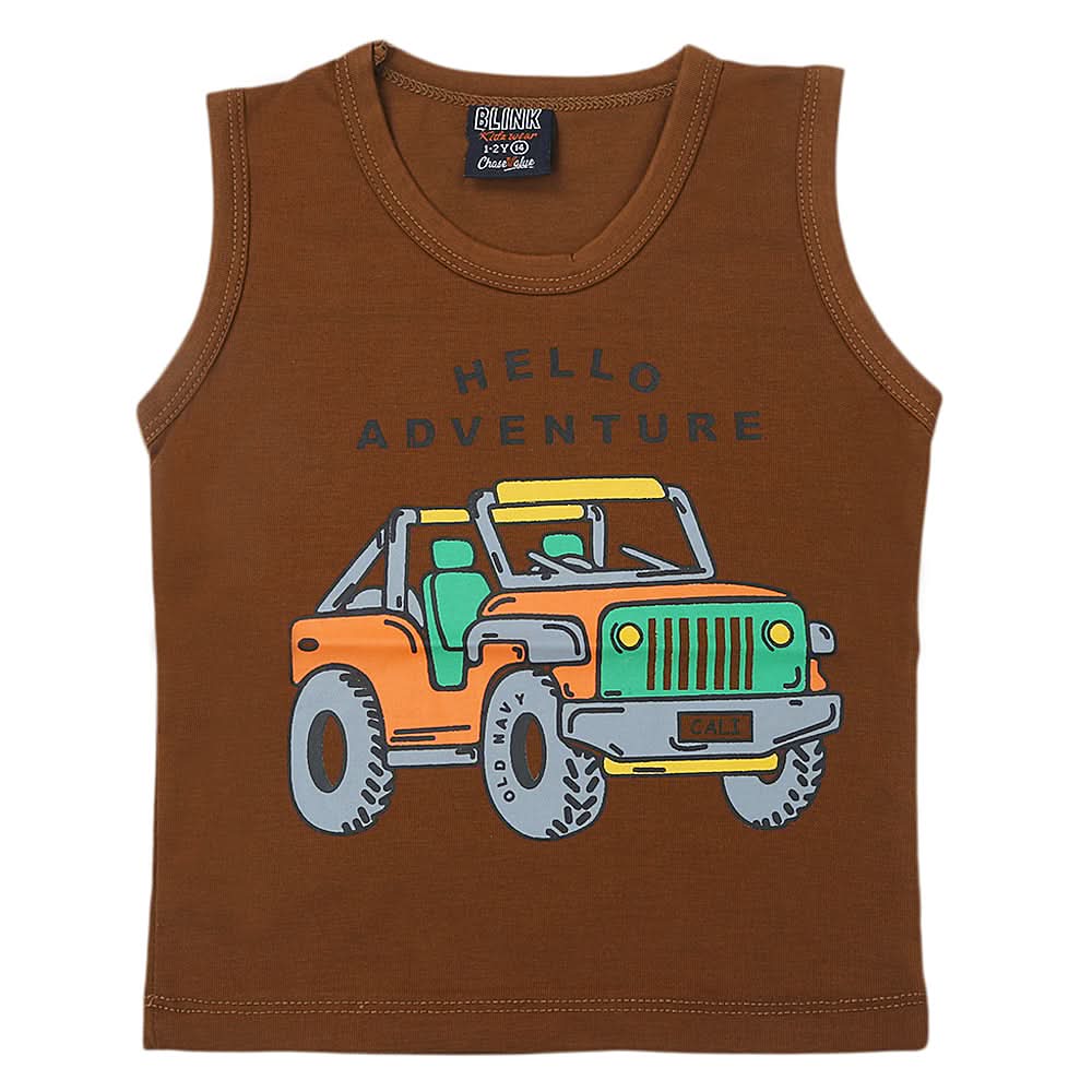 Boys Sando T-Shirt - Brown, Kids, Boys T-Shirts, Chase Value, Chase Value