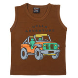 Boys Sando T-Shirt - Brown, Kids, Boys T-Shirts, Chase Value, Chase Value