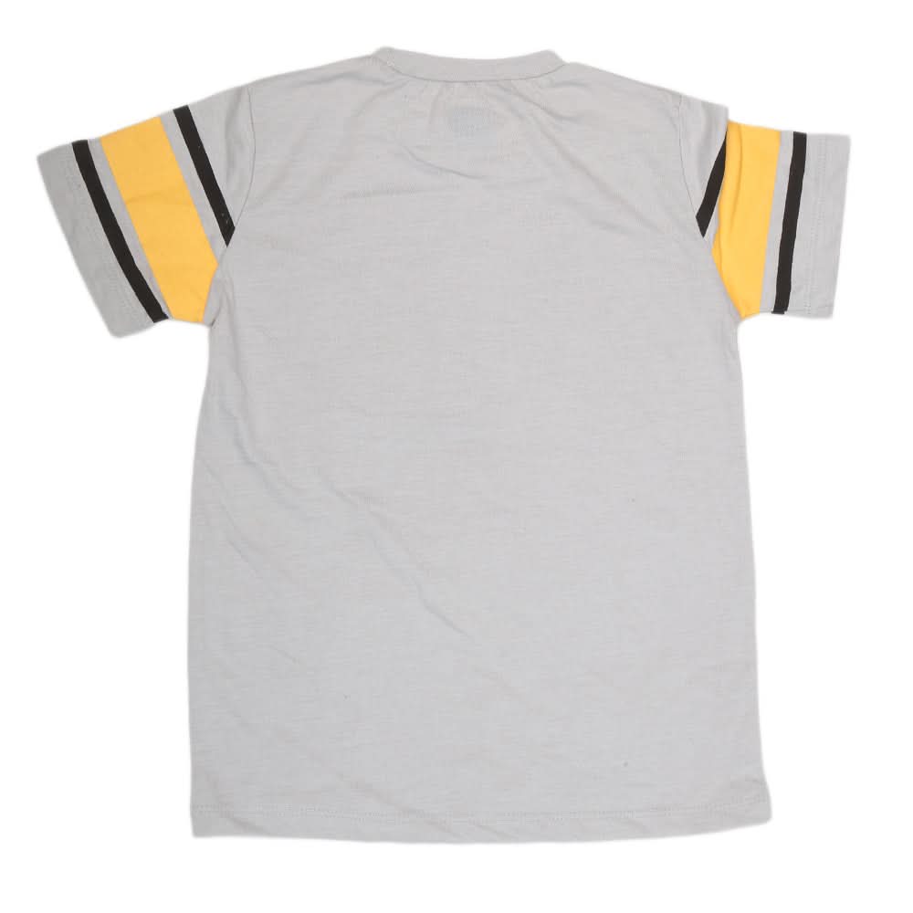 Boys Half Sleeves T-Shirt 3978 - Grey, Kids, Boys T-Shirts, Chase Value, Chase Value