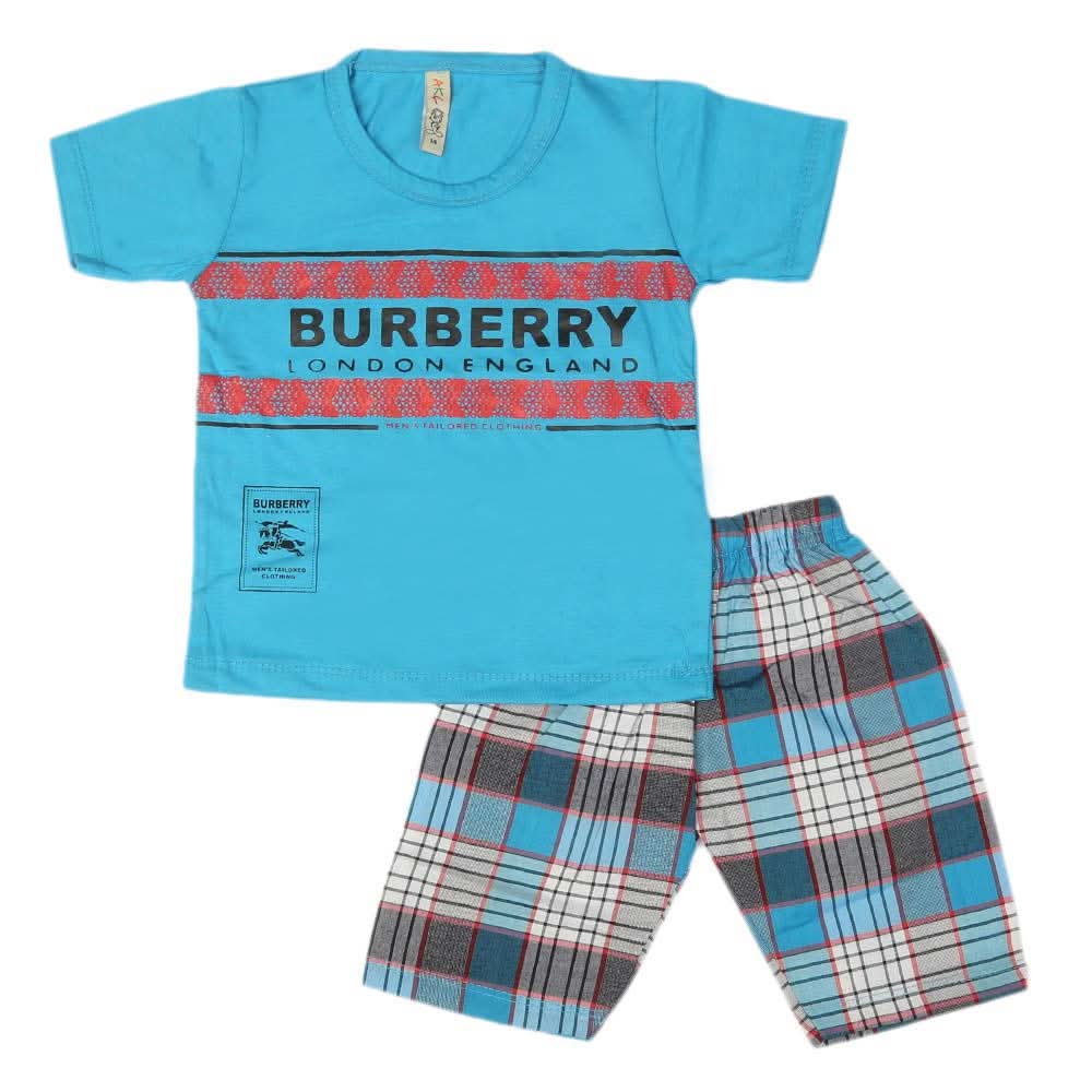 Boys 2 Pcs Suit Half Sleeves - Blue, Kids, Boys Sets And Suits, Chase Value, Chase Value