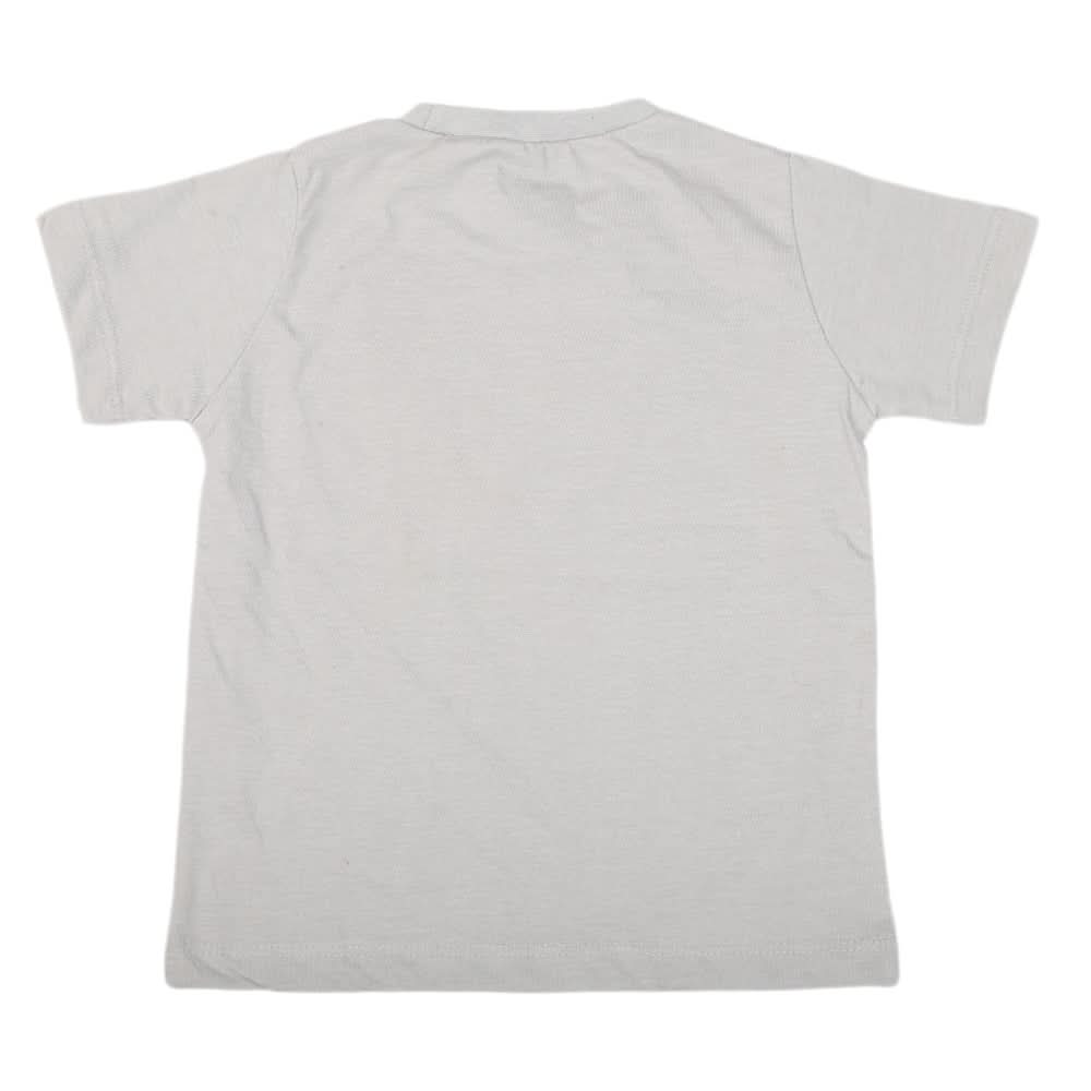 Boys Half Sleeves Jersey T-Shirt - Light Grey, Kids, Boys T-Shirts, Chase Value, Chase Value