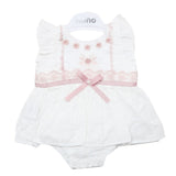 Newborn Half Sleeves Girls Romper - White, Kids, Newborn Girls Rompers, Chase Value, Chase Value
