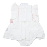 Newborn Half Sleeves Girls Romper - White, Kids, Newborn Girls Rompers, Chase Value, Chase Value