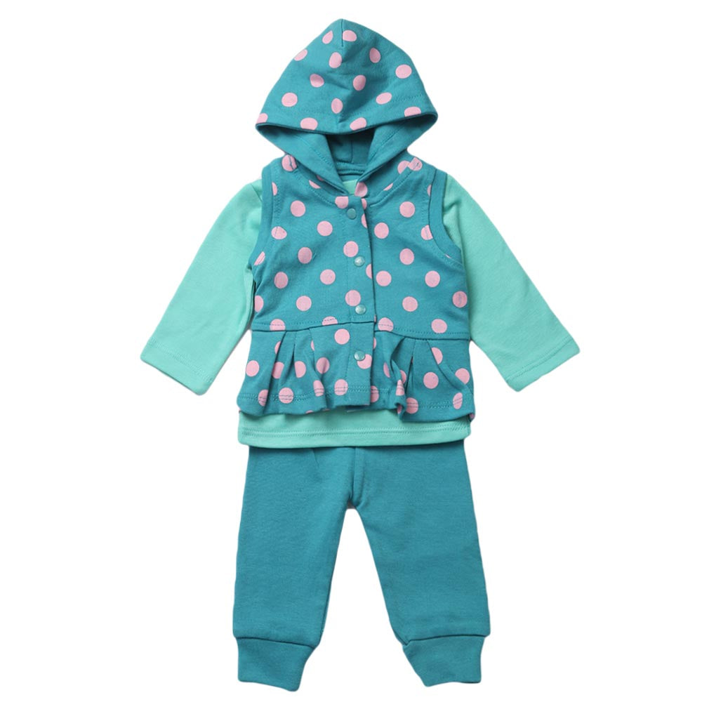 Eminent Newborn Girls 3Pcs Suit - Sea Green, Newborn Girls Sets & Suits, Eminent, Chase Value