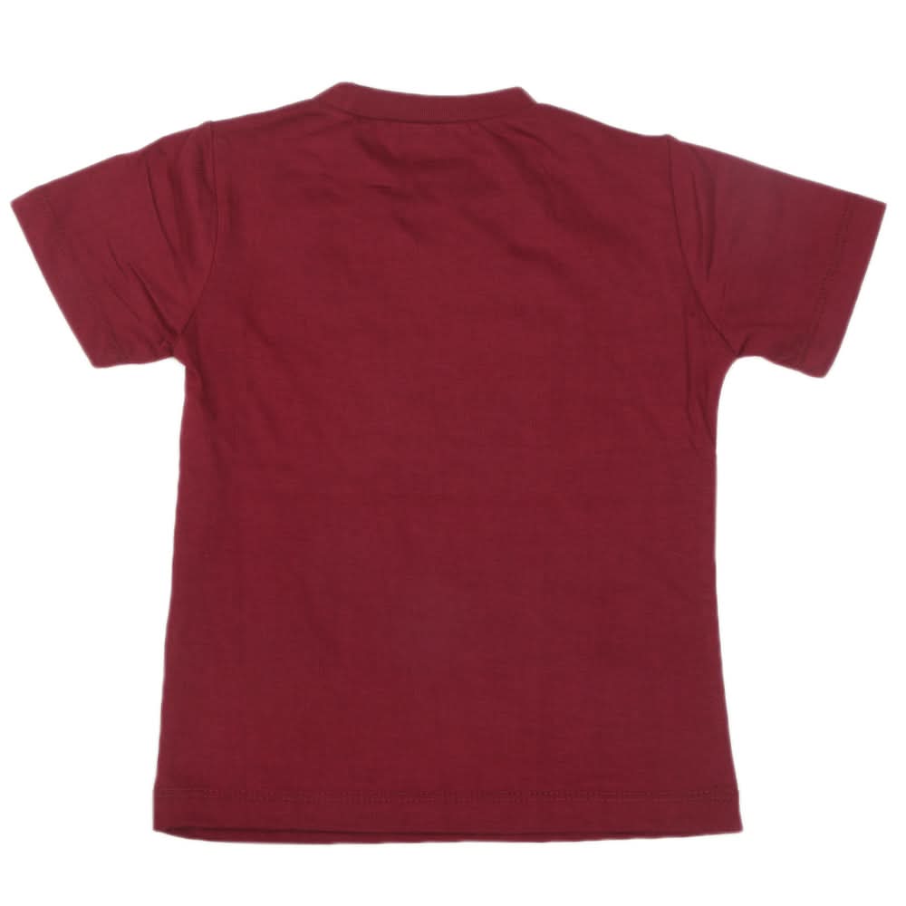 Boys Half Sleeves Jersey T-Shirt - Maroon, Kids, Boys T-Shirts, Chase Value, Chase Value