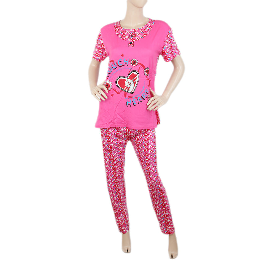 Women's Night Suit - Dark Pink, Women, Night Suit, Chase Value, Chase Value