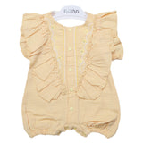 Newborns Half Sleeves Girls Romper - Yellow, Kids, Newborn Girls Rompers, Chase Value, Chase Value