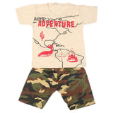 Boys 2 Pcs Suit Half Sleeves - Fawn, Kids, Boys Sets And Suits, Chase Value, Chase Value