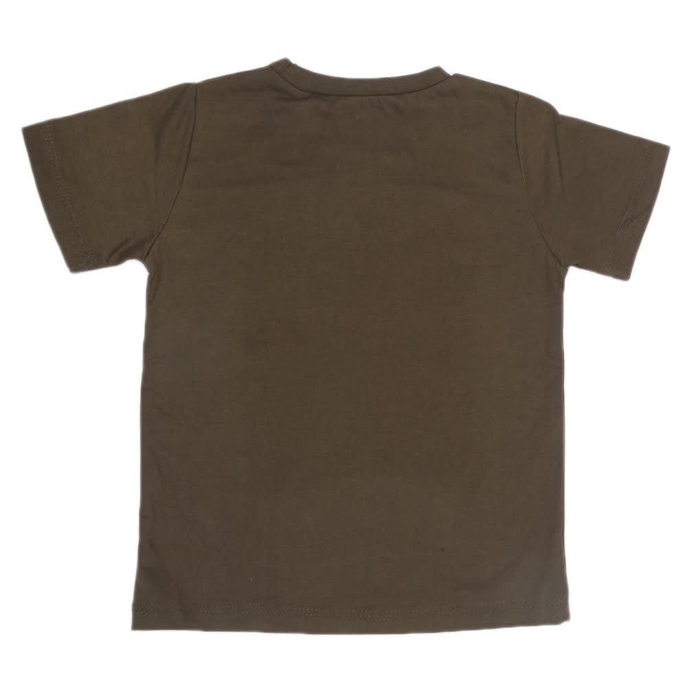 Boys Half Sleeves Jersey T-Shirt 4127 - Olive Green, Kids, Boys T-Shirts, Chase Value, Chase Value