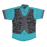 Boys Half Sleeves Casual Shirt - Sea Green, Kids, Boys Shirts, Chase Value, Chase Value
