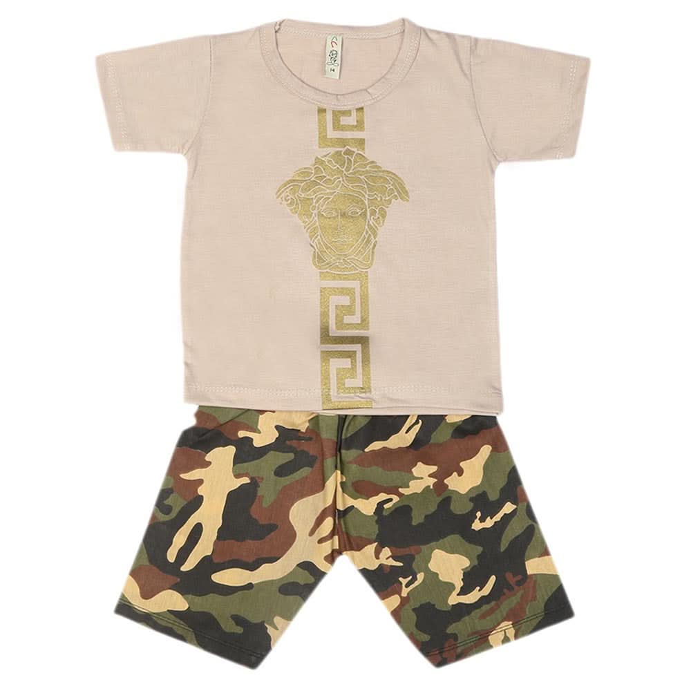 Boys 2 Pcs Suit Half Sleeves - Light Grey, Kids, Boys Sets And Suits, Chase Value, Chase Value