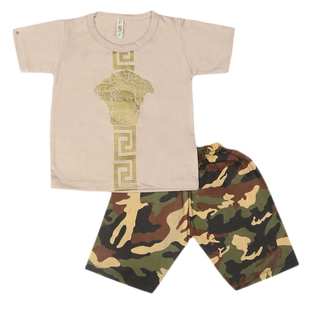 Boys 2 Pcs Suit Half Sleeves - Light Grey, Kids, Boys Sets And Suits, Chase Value, Chase Value
