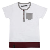 Boys Half Sleeves Fashion T-Shirt -White, Kids, Boys T-Shirts, Chase Value, Chase Value
