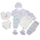 Newborn Gift Set 8Pcs - Purple, Kids, Newborn Girls Sets And Suits, Chase Value, Chase Value