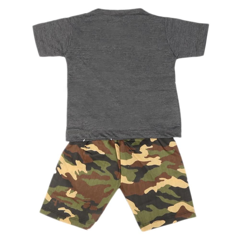 Boys 2 Pcs Suit Half Sleeves - Grey, Kids, Boys Sets And Suits, Chase Value, Chase Value