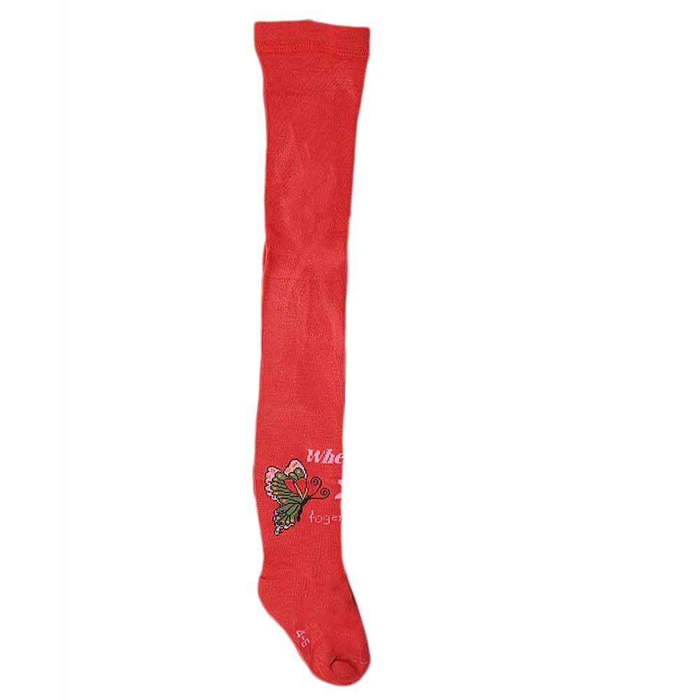 Girls Printed Legging - Red, Kids, Tights Leggings And Pajama, Chase Value, Chase Value