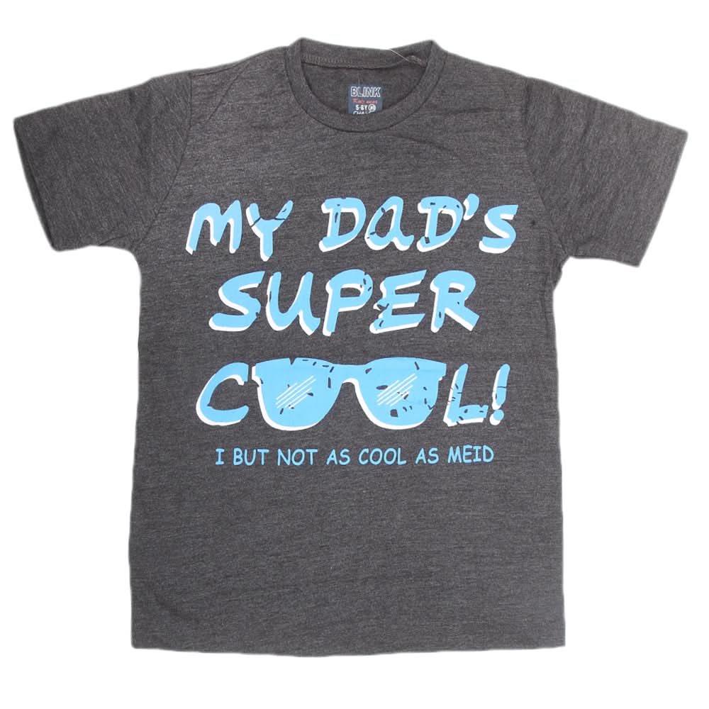 Boys Half Sleeves T-Shirt 3990 - Dark Grey, Kids, Boys T-Shirts, Chase Value, Chase Value