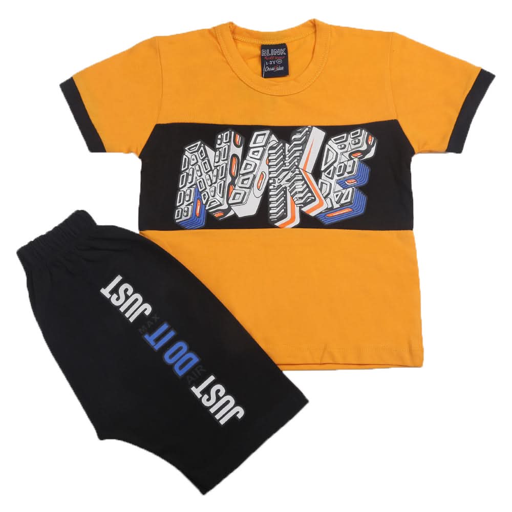 Boys Short Suits - Yellow, Kids, Boys Sets And Suits, Chase Value, Chase Value