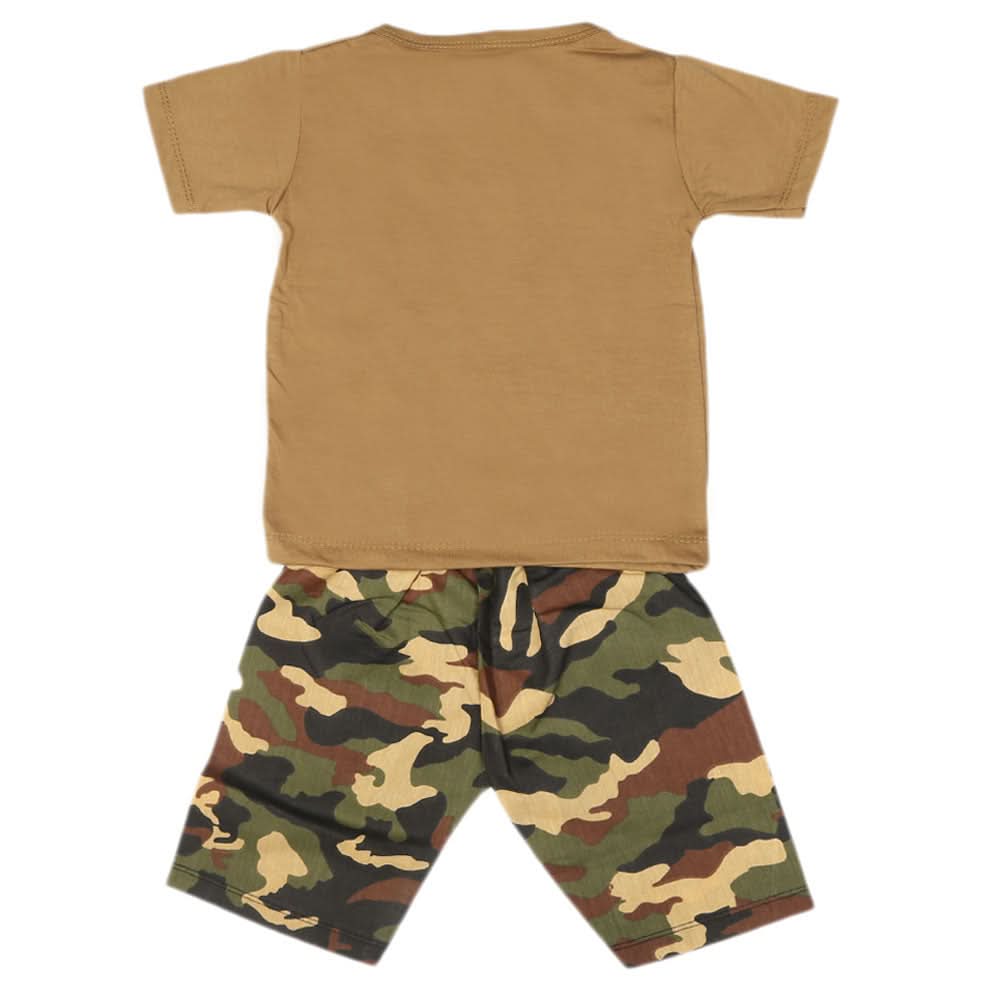 Boys 2 Pcs Suit Half Sleeves - Khaki, Kids, Boys Sets And Suits, Chase Value, Chase Value