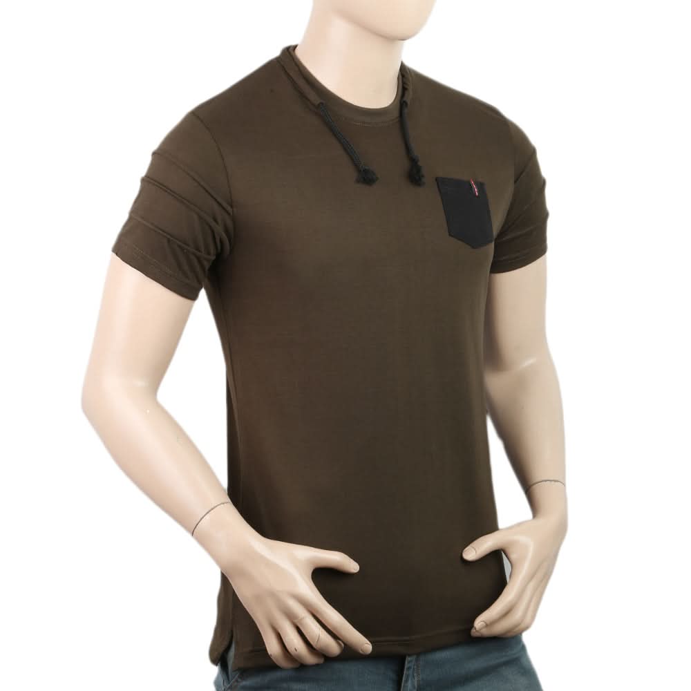 Men's Half Sleeves T-Shirt - Olive Green, Men, T-Shirts And Polos, Chase Value, Chase Value