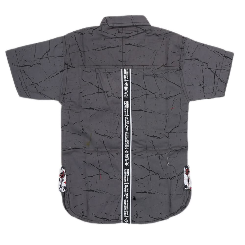 Boys Half Sleeves Casual Shirt - Grey, Kids, Boys Shirts, Chase Value, Chase Value