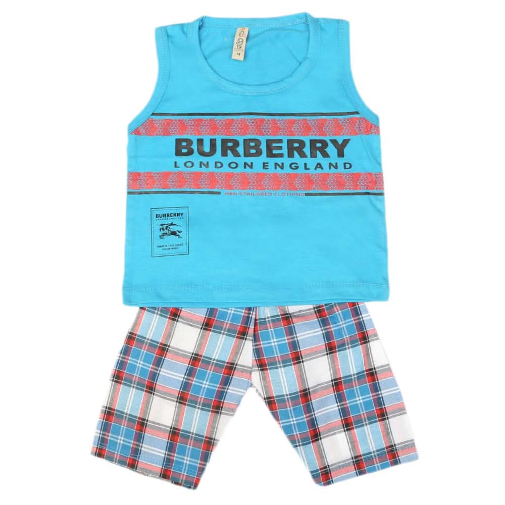 Boys 2 Pcs Suit Sando - Blue, Kids, Boys Sets And Suits, Chase Value, Chase Value