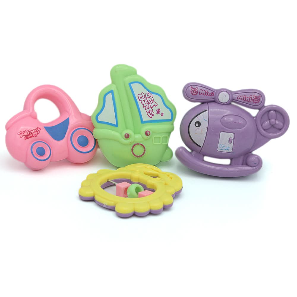 Rattle 4 Piece Set - Multi, Kids, New Born Rattles And Toys, Chase Value, Chase Value