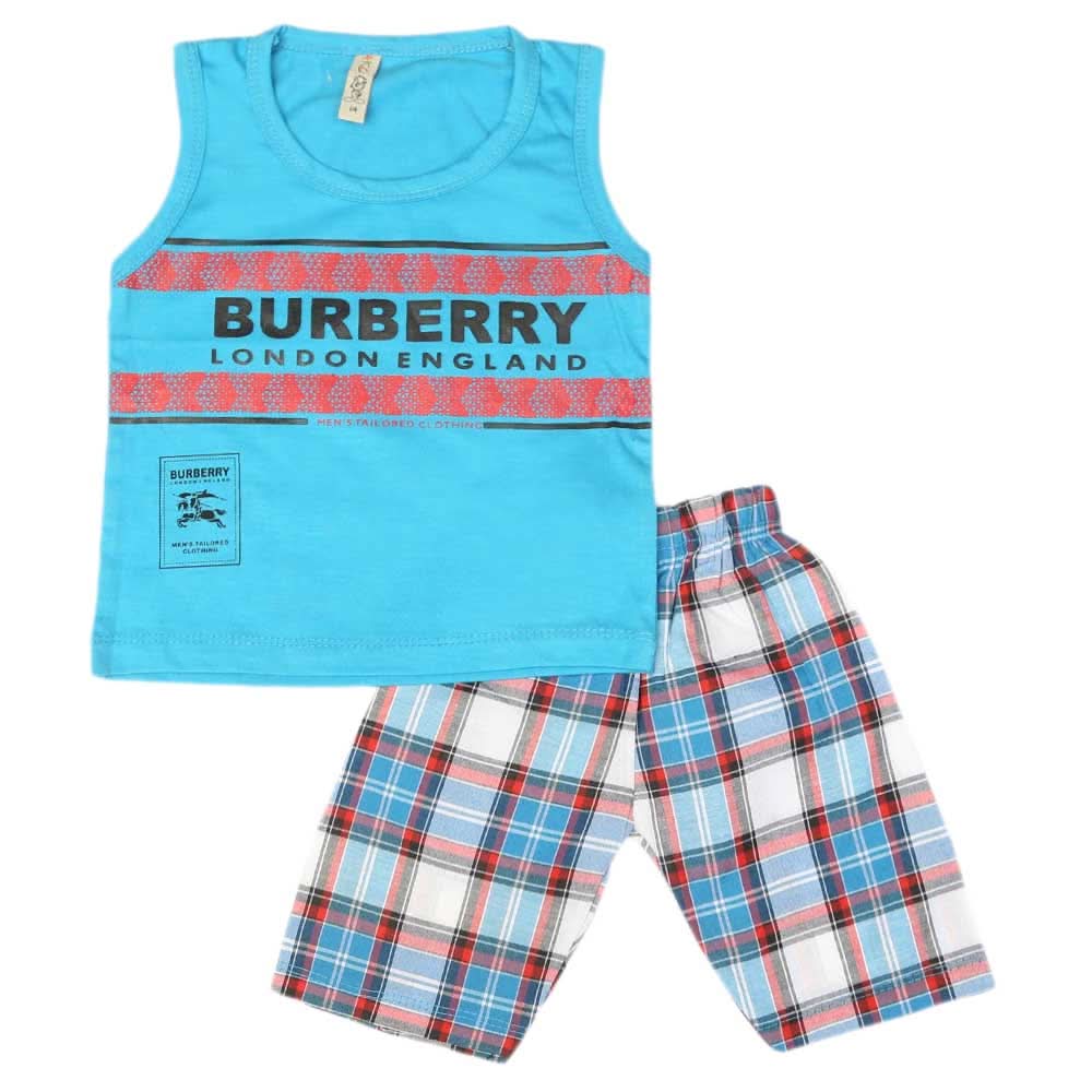 Boys 2 Pcs Suit Sando - Blue, Kids, Boys Sets And Suits, Chase Value, Chase Value