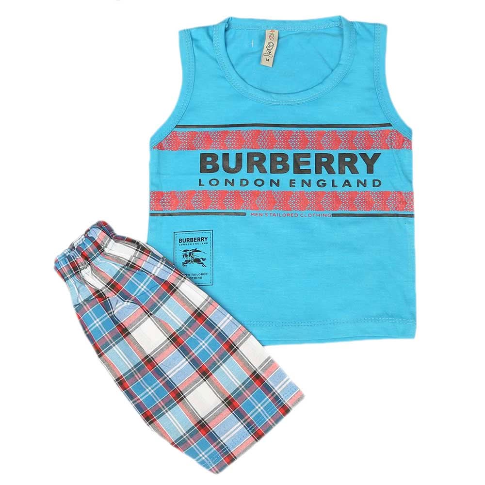 Boys 2 Pcs Suit Sando - Blue, Kids, Boys Sets And Suits, Chase Value, Chase Value