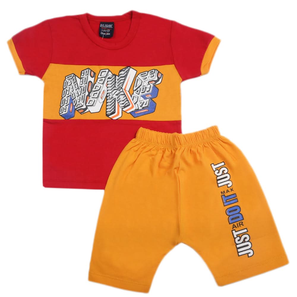 Boys Short Suits - Red, Kids, Boys Sets And Suits, Chase Value, Chase Value