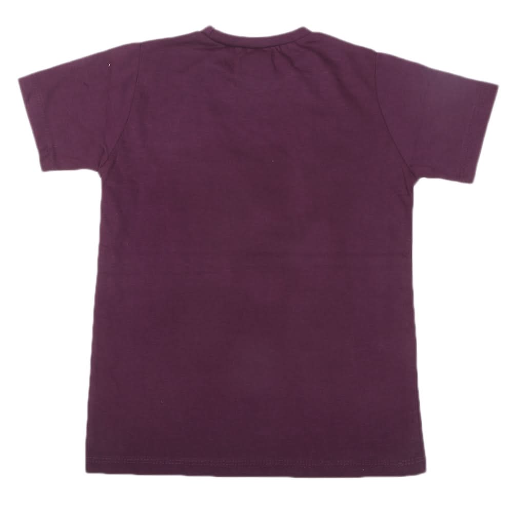 Boys Half Sleeves Jersey T-Shirt 4129 - Maroon, Kids, Boys T-Shirts, Chase Value, Chase Value