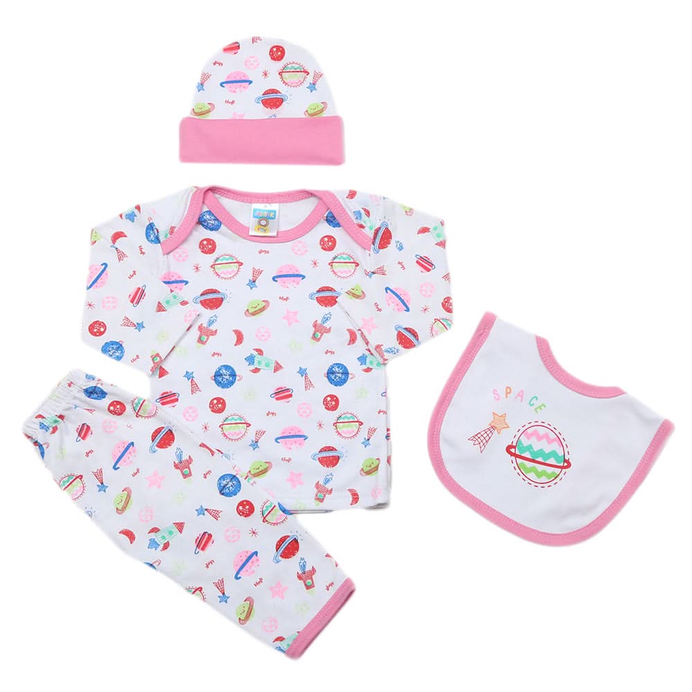 Newborn Gift Set 5Pcs - Pink, Kids, Newborn Girls Sets And Suits, Chase Value, Chase Value