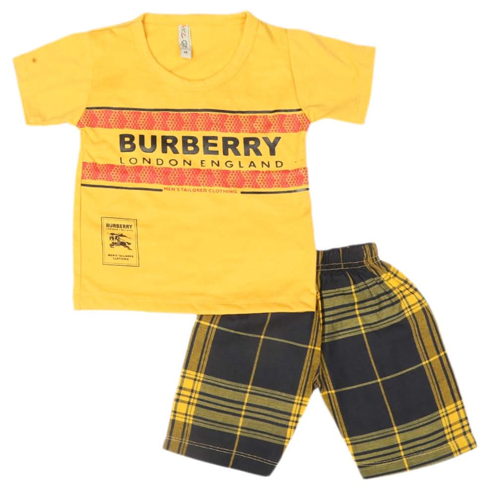 Boys 2 Pcs Suit Half Sleeves - Yellow, Kids, Boys Sets And Suits, Chase Value, Chase Value